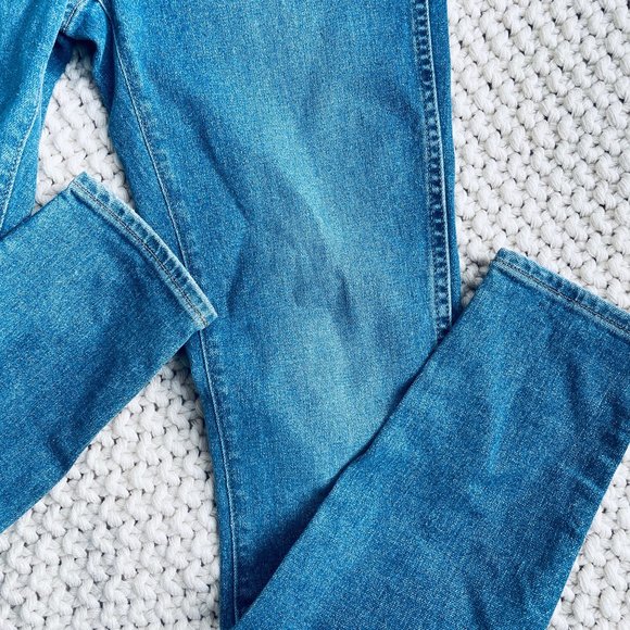 Madewell 26 10" High-Rise Skinny Jeans in Dewitt Wash Button TENCEL Denim MA981 - Picture 6 of 12